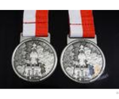 Old Tower 3d Effect Custom Award Medals With Red White Ribbon 50 3mm