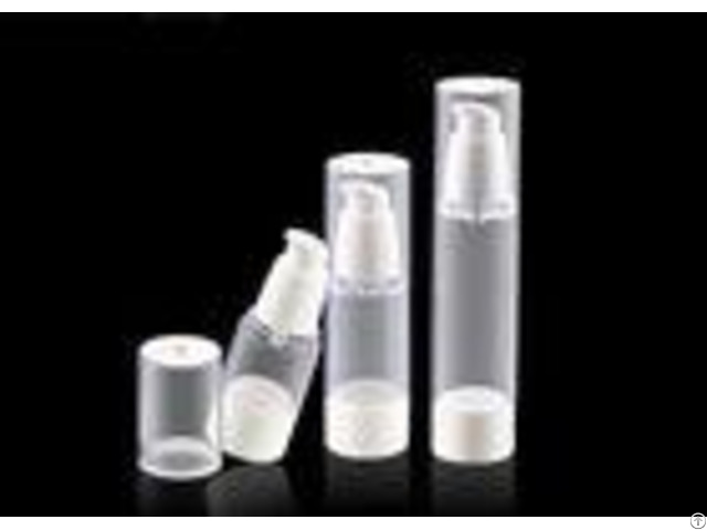 Clear Plastic Airless Cosmetic Bottles Containers 15ml 30ml For Skincare