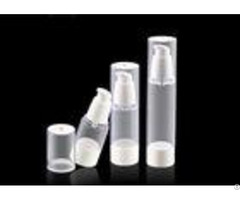 Clear Plastic Airless Cosmetic Bottles Containers 15ml 30ml For Skincare