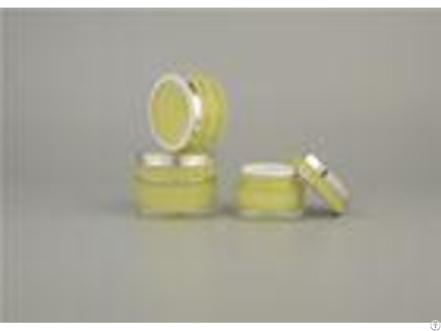 Dreamy Lemon Yellow Acrylic Cream Jar With Lid Abs Custom Cosmetic Packaging