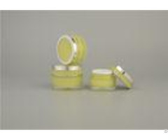 Dreamy Lemon Yellow Acrylic Cream Jar With Lid Abs Custom Cosmetic Packaging