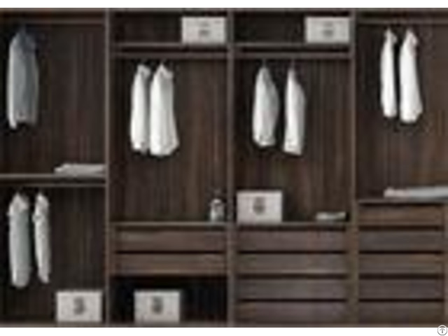 Pull Out Cloth Rack Walk In Closet Cabinets Melamine Finish 4 Door Wardrobe