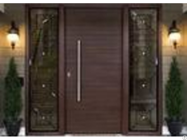 Simple Modern Solid Oak External Front Doors Decorative Panel Design For Home