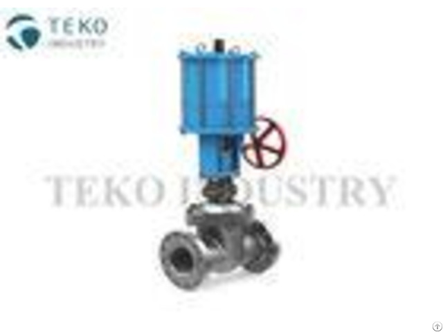 Pneumatic Actuated Wedge Gate Valve Stainless Steel With Double Action Cyliner