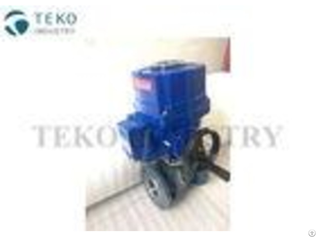 Chemical Resistant Mounted Ball Valve Flange Type Electric Actuated Regulating Control