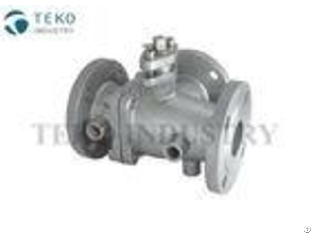 Bitumen Asphalt Flanged Ball Valve 3 Way Steam Jacketed For High Viscosity Fluid