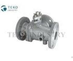 Bitumen Asphalt Flanged Ball Valve 3 Way Steam Jacketed For High Viscosity Fluid