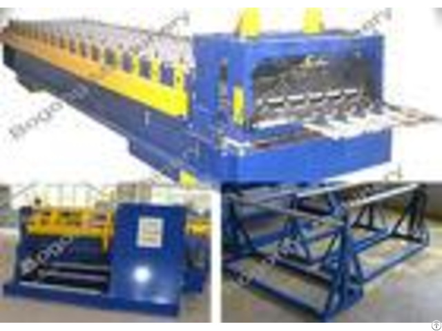Plc Control Roof Tile Roll Forming Machine With Large Load Capacity