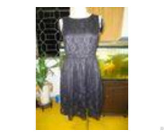 Black Rose Lace Round Neck Womens Casual Summer Dresses With Back Hole