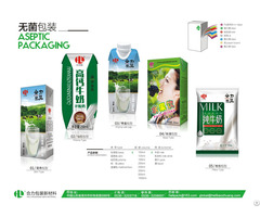 Aseptic Paper Carton Packaging For Milk Juice Cream Wine