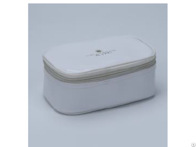 White Enamel Pu Cosmetic Bag