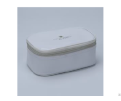 White Enamel Pu Cosmetic Bag