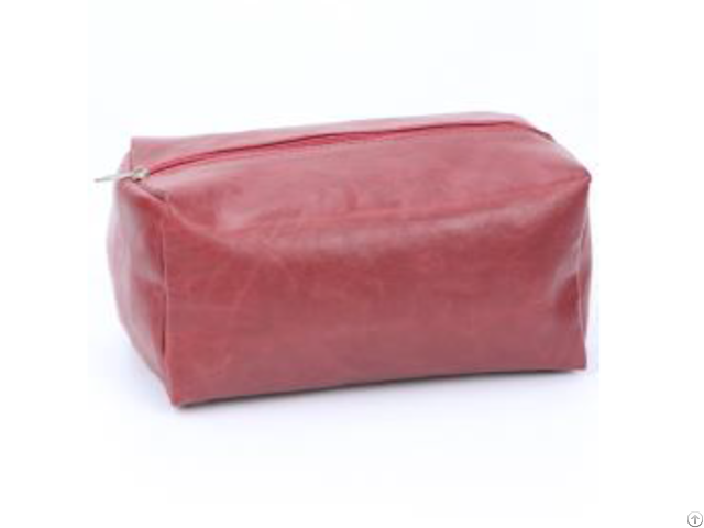 Red Crack Pvc Cosmetic Bag