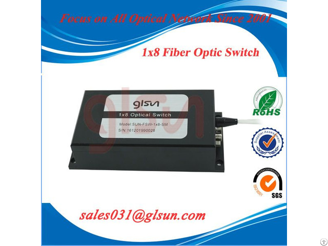 Multi Channel 1x8 Fiber Optic Switch