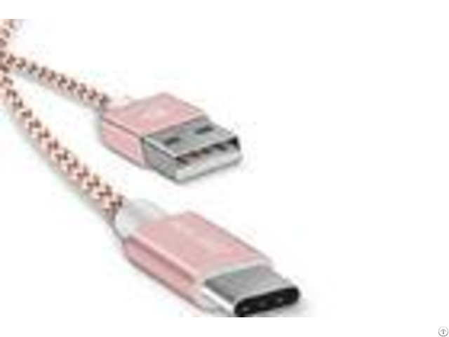 Pink Quick Charge Type C Cable 2 1a Fast Sync 480mbps Nylon Braided 3 28ft 0 66ft