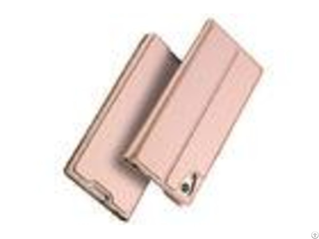 Rose Gold Sony Xa1 Ultra Cover Pu Leather Protective Case With Card Holder