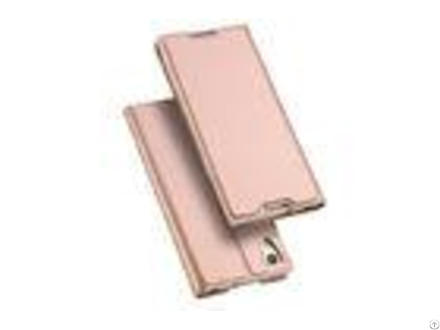 Shockproof Pu Leather Sony Phone Covers Xa1 Rose Gold Magnets Card Slot Kickstand