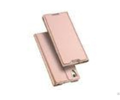 Shockproof Pu Leather Sony Phone Covers Xa1 Rose Gold Magnets Card Slot Kickstand