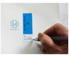 Signature Bank Checking Non Residue Security Labels With White Writing Paper