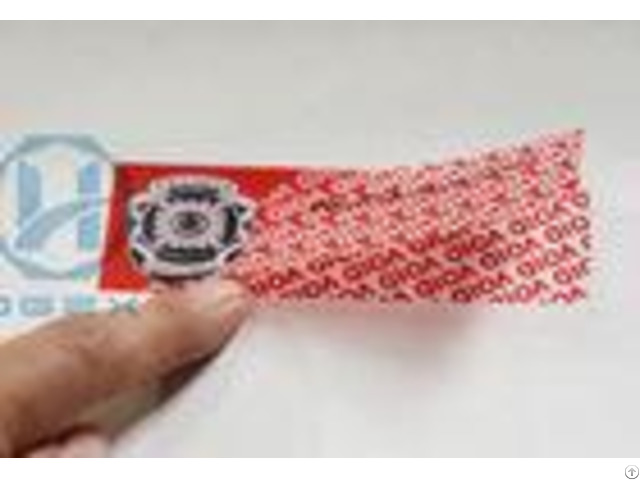 Anti Counterfeit Tamper Evident Seals Tape With Multi Color Printing