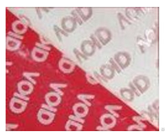 Red Matt Stock Tamper Evident Security Labels Without Printing In Rolls Packing