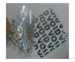 Void Self Adhesive Hologram Security Labels Environmentally Friendly Material