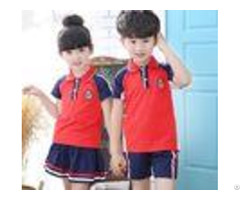 Summer Short Sleeve Teen School Uniform Comfortable Hit Color Shoulder Stitching