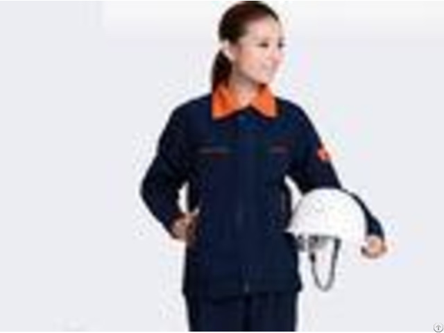 Orange Lapel Long Sleeve Waist Industrial Work Uniform High Visibility Safety Flexibility