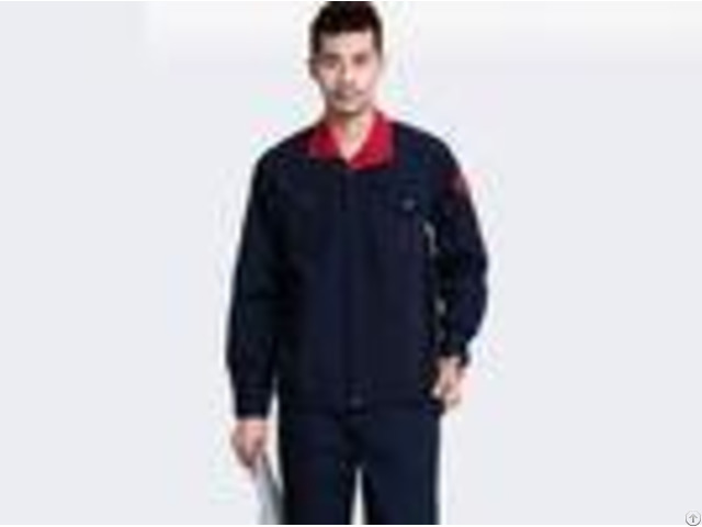 Contrast Color 100 Percent Cotton Mechanic Work Uniforms Pull Resistant Fashion Personality