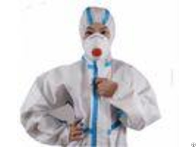 Full Length Disposable Hazmat Coveralls Anti Wrinkle Against Chemical Dust