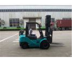 Automatic Transmission Lp Gas Forklift Unloading Truck Dual Front Tires