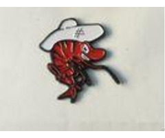 Cute Soft Enamel Lapel Pins Shrimp Shape For Business Promotional Gifts