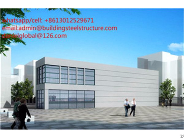 Structural Steel Frame Car Showroom Design Factory