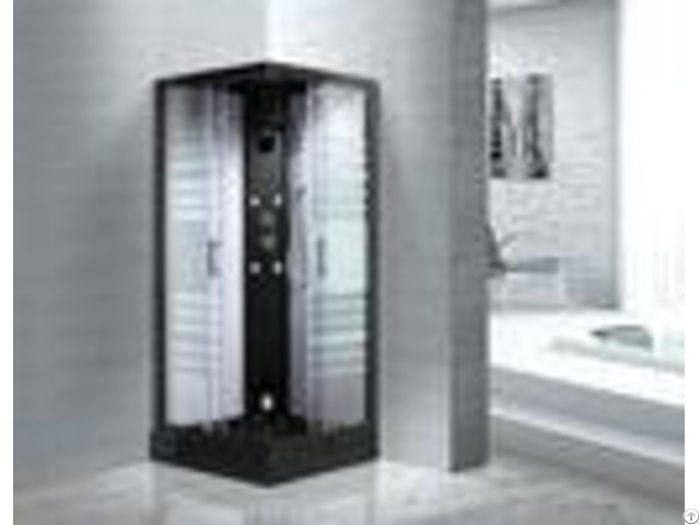 Matt Black Profiles Sliding Glass Door Shower Enclosure Kits For Star Rated Hotels