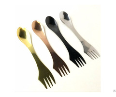 Wholesale Customized Stainless Steel Gold Spoon And Fork Spork