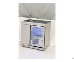 Stainless Steel Outdoor Single Door Cabinet With Sink And Fridge