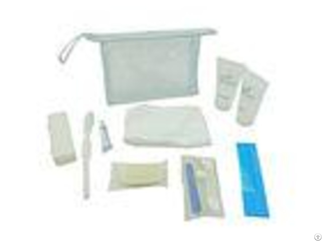 Transparent Business Class Airline Amenity Kits With Towel Dental Kit For Cleaning