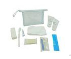 Transparent Business Class Airline Amenity Kits With Towel Dental Kit For Cleaning