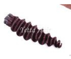 Customized Dark Red Virgin Human Hair Extensions Loose Wave With Soft