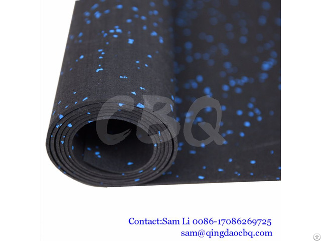 15 Percent Colorful Epdm Flecks Gym Fitness Rubber Flooring Rolls