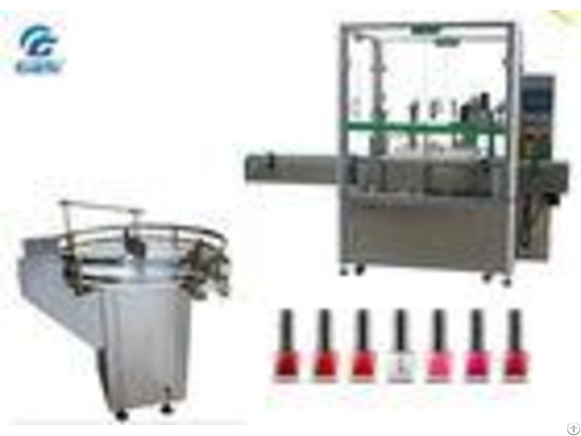 Small Dose Automatic Nail Polish Filling Equipment 2 Nozzles With Turn Table