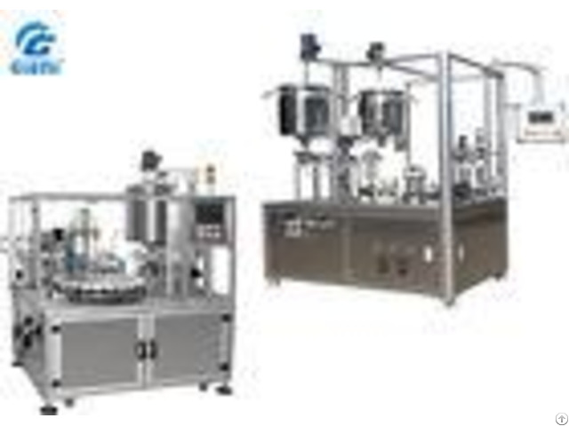 Semi Automatic Cosmetic Filling Equipment For Lip Gloss With Double Tank