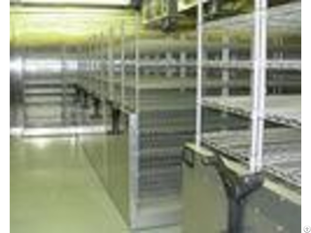 Custom Made High Density Storage System Sliding Wire Shelving With Floor Track