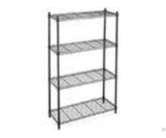 Black Industrial Wire Shelving For Freezer And Cold Room 18 X 24 With 4 Shelves