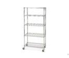 Stainless Steel 14d Restaurant Kitchen Nsf 5 Shelf Wire Shelving Rack