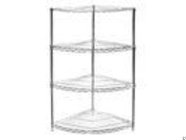 Radius Corner Home Wire Shelving Chrome Kitchen Storage Rackswith 4 Shelves