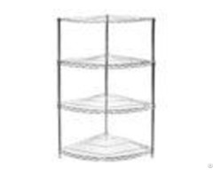 Radius Corner Home Wire Shelving Chrome Kitchen Storage Rackswith 4 Shelves