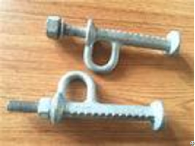 Hot Dip Galvanized Steel Forging Parts Pole Step Bolt For Tower Climbing