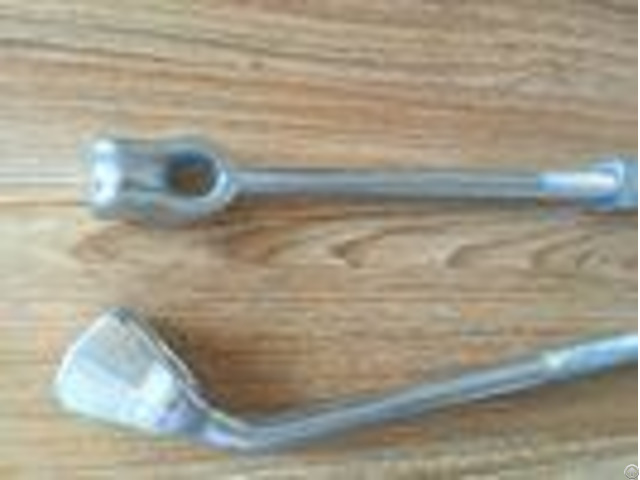 Galvanized Angle Anchor Rod Thimble Eye Bolt For Guying Utility Pole