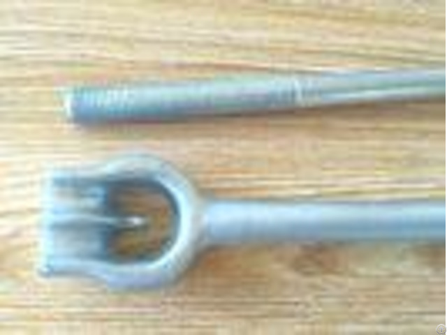 Forged Hot Dip Galvanized Twin Eye Earth Anchor Rod For Power Line Fittings